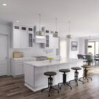 Meuble haut de cuisine Homlux blanc de style shaker, facile à monter, prêt à assembler