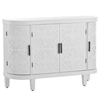 Meuble de rangement d'appoint, buffet en bois avec portes à motif ancien pour couloir, entrée, salon, chambre