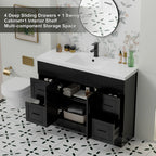 Meuble-lavabo de salle de bain Wavy Line 30/36/48 avec évier et robinet