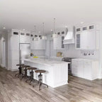 Meuble haut de cuisine Homlux blanc de style shaker, facile à monter, prêt à assembler