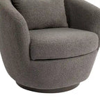 Fauteuil club pivotant rembourré avec rangement, chaise d'appoint moderne pour salon, chambre, bureau ou coin lecture