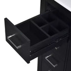Meuble-lavabo simple de 76 cm avec armoire et 3 tiroirs – Noir / Bleu / Vert / Indigo / Blanc
