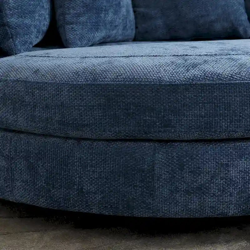 Fauteuil Moderne Rond Avec 5 Coussins Et Pouf Optionnel