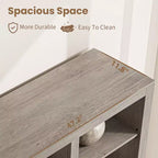 Bibliothèque haute de 72 po avec 4 tiroirs, étagère de rangement autoportante de style campagnard pour chambre à coucher, salon, bureau à domicile