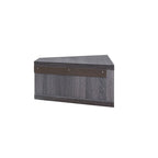 Meuble TV d'angle flottant 47", 3 étagères, style transitoire, fixation murale peu encombrante