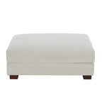 Pouffe d'appoint oversize en velours côtelé moderne