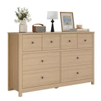 Commode moderne à 8 tiroirs pour chambre à coucher, grande commode en bois avec tiroirs profonds, meuble de rangement autonome pour salon