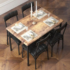 Ensemble table de salle à manger rectangulaire pour 4 avec chaises rembourrées