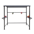 Abri barbecue en acier avec auvent, 1,5 x 2,4 m