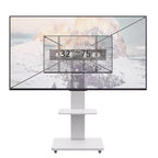 Meuble TV pour téléviseurs de 32 à 75 pouces, Chariot TV mobile à hauteur réglable avec tiroir et roulettes pour salon, chambre, bureaux -ModernLuxe