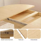 Dyonery 63 Table de salle à manger de cuisine ronde extensible avec étagère de rangement à 2 niveaux, avec base piédestal, meuble de salle à manger ovale en bois, noyer