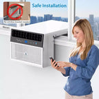 Climatiseur de fenêtre intelligent Acekool 6 000 BTU, climatiseur de pièce Wi-Fi avec télécommande, refroidissement silencieux pour pièces jusqu'à 23 m²