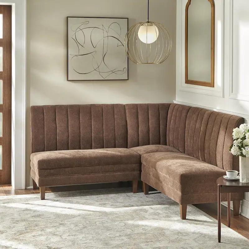 Ensemble de banquette rembourrée 3 pièces Lifestorey Kerrington à dossier capitonné
