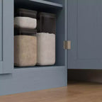 HOMCOM Garde-Manger de cuisine autoportant 170 cm, Armoire de rangement à 4 portes avec étagères réglables et portes