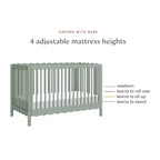 Lit de bébé convertible 4-en-1 Swell de Babyletto avec kit de conversion en lit de tout-petit