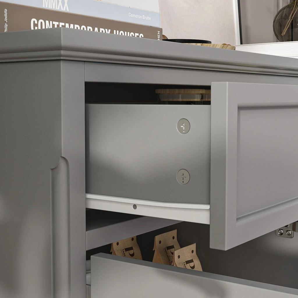 Buffet bahut 150 cm blanc laqué moderne contemporain du milieu du siècle