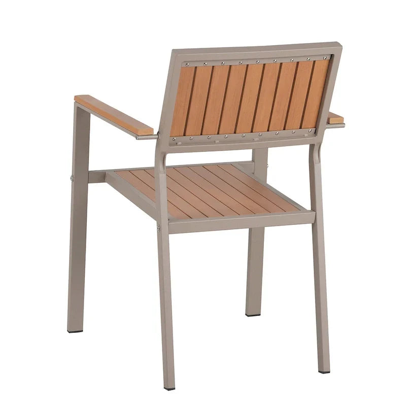 Ensemble de salle à manger d'extérieur extensible 7 pièces avec table extensible et 6 fauteuils