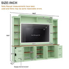 Meuble TV mural 4-en-1 ModernLuxe de style campagnard, convient aux téléviseurs jusqu'à 70 pouces, meuble TV console multimédia avec étagères réglables et tiroirs