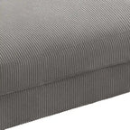 Pouffe d'appoint oversize en velours côtelé moderne