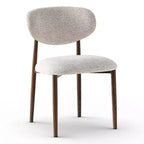 Lot de 4 chaises de salle à manger modernes rembourrées avec dossier incurvé, chaises d'appoint sans accoudoirs à cadre en fer pour salle à manger, cuisine-Panipeachy