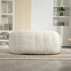 Fauteuil de salon en chenille blanc 63,78 cm avec rembourrage en mousse haute densité