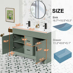 Meuble-lavabo de salle de bain Wavy Line 30/36/48 avec évier et robinet