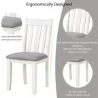 Ensemble de salle à manger extensible de style ferme pour 6 personnes, table rectangulaire et 6 chaises rembourrées