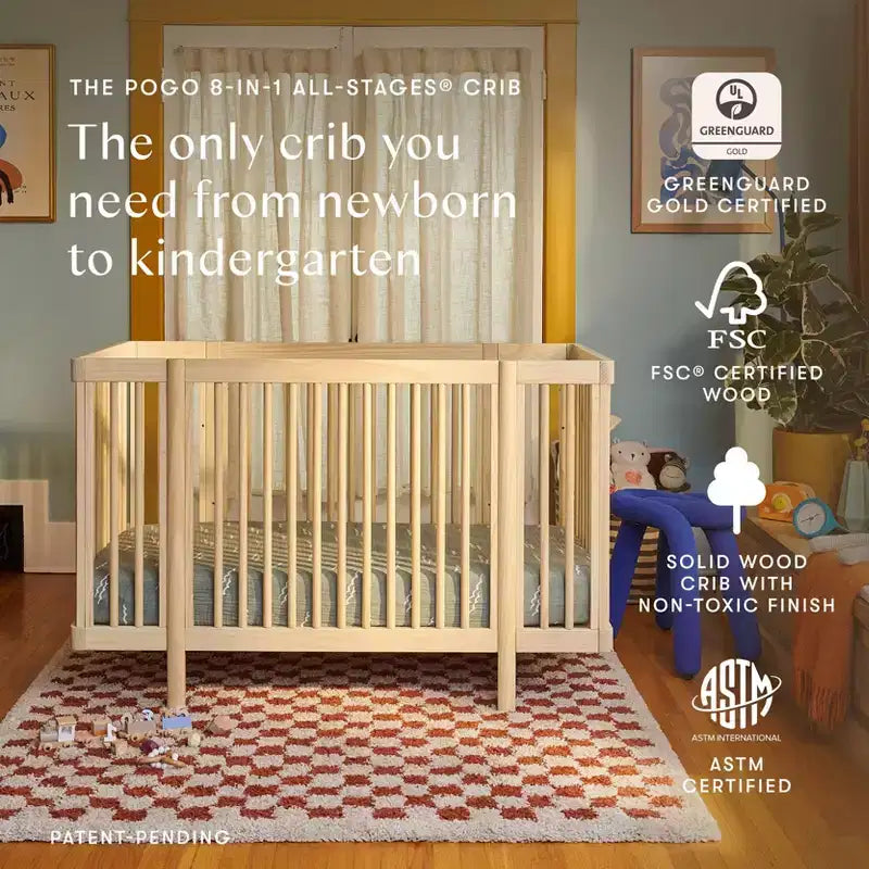 Lit de bébé convertible Babyletto Pogo 8-en-1 avec kits de conversion toutes étapes