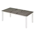 Ensemble de salle à manger extensible de style ferme pour 6 personnes, table rectangulaire et 6 chaises rembourrées