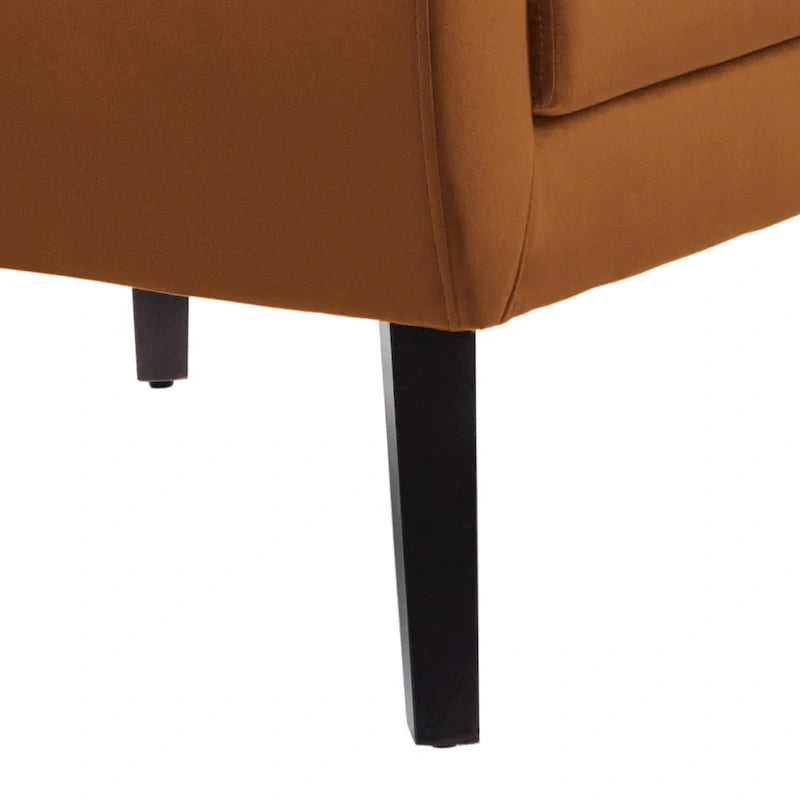 Lot de 2 fauteuils de salon en velours avec accoudoirs