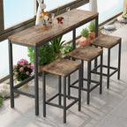 Ensemble table de bar et 3 tabourets