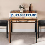 Ensemble table à manger pour 4 personnes, avec 4 chaises rembourrées, ensemble de 5 pièces de table de cuisine en bois avec protecteur de coin pour cuisine, appartement, petit espace.