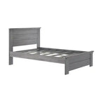 Lit double Plank+Beam Farmhouse avec tête de lit, plateforme en bois massif