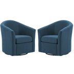 Lot de 2 fauteuils pivotants modernes avec accoudoirs pour salon