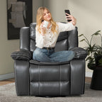 Fauteuil inclinable massant et chauffant en cuir, assise large et durable