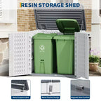 Armoire de rangement d'extérieur, Abri de rangement extérieur en résine étanche, pour poubelles