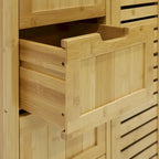 Meuble de Rangement Salle de Bain VEIKOUS sur Pied avec 4 Tiroirs
