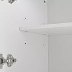 Garde-manger de cuisine autoportant 77H, armoire de rangement de style ferme avec étagères réglables, étagères de porte, tiroirs et casiers à vin - ModernLuxe