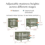 Lit de bébé convertible Babyletto Pogo 8-en-1 avec kits de conversion toutes étapes