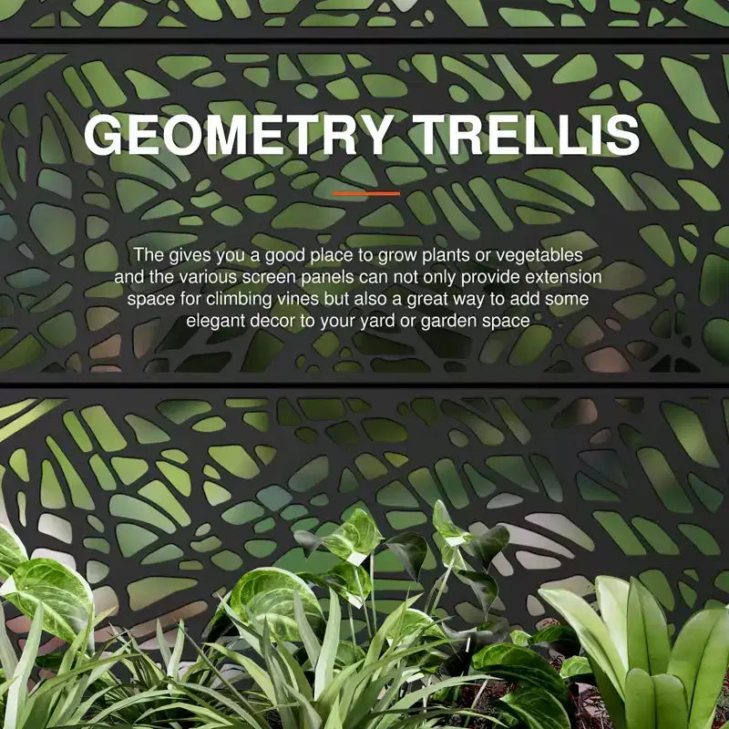 MAYEERTY 72x47 Jardinière arquée en fer noir avec treillis, ensemble de 3 pièces pour décoration de jardin, terrasse et balcon