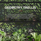 MAYEERTY 72x47 Jardinière arquée en fer noir avec treillis, ensemble de 3 pièces pour décoration de jardin, terrasse et balcon