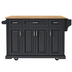 54 Grand îlot de cuisine avec plateau rabattable en bois d'hévéa, chariot de cuisine roulant à texture gaufrée sur 4 roues avec 4 portes et 3 tiroirs