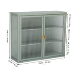 Armoires murales doubles en verre avec suffisamment d'espace de rangement, étagères amovibles, armoire murale, coffre de rangement à outils pratique