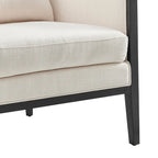 Fauteuil d'appoint en lin et rotin Tillman