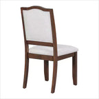 Lot de 4 chaises de salle à manger de style ferme avec dossier haut et assise rembourrée