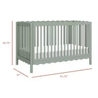 Lit de bébé convertible 4-en-1 Swell de Babyletto avec kit de conversion en lit de tout-petit