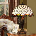 HomeyFad Lampe de table à 2 lumières dôme en verre inoxydable vintage