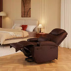 Fauteuil inclinable électrique Bestier de 88 cm avec fonction de levage, massage et chauffage, en similicuir, avec poches latérales et porte-gobelets