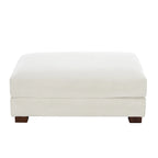 Pouffe d'appoint oversize en velours côtelé moderne