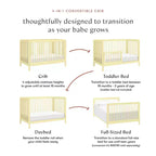 Lit de bébé convertible 4-en-1 Swell de Babyletto avec kit de conversion en lit de tout-petit
